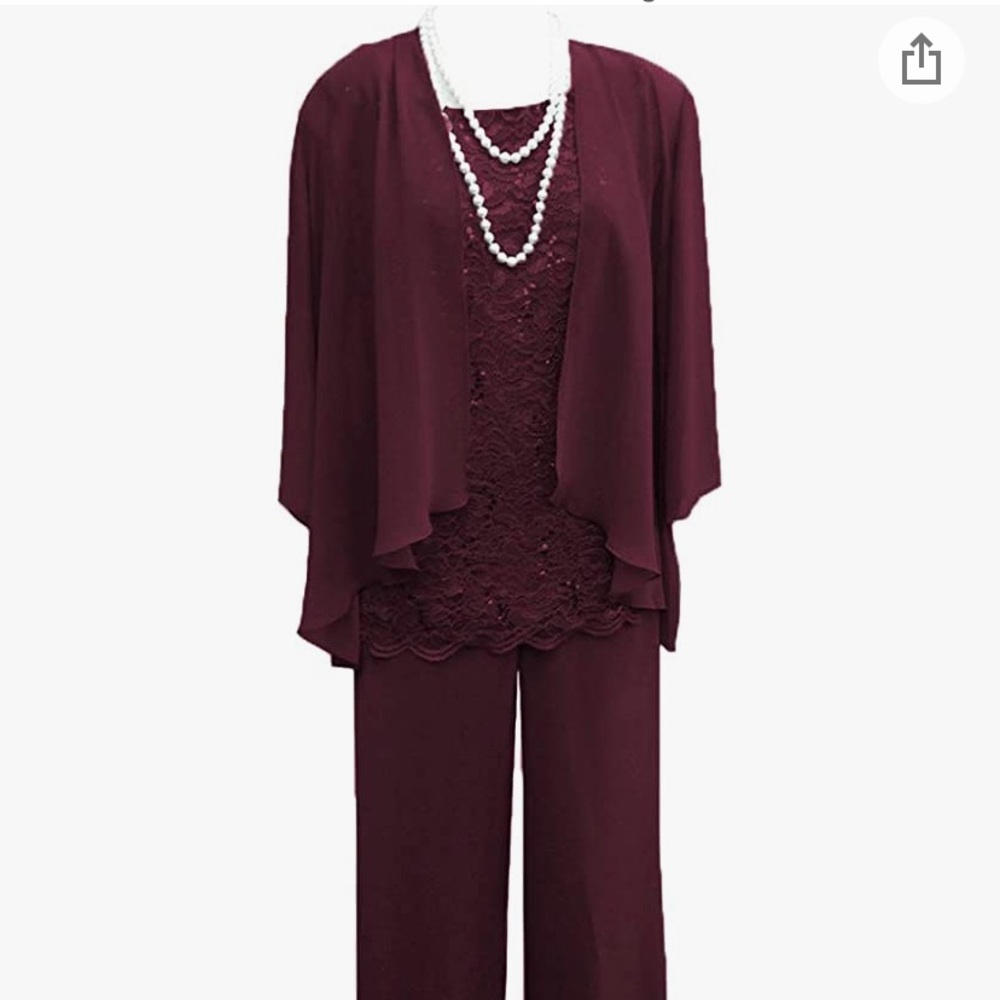 Women's Elegant 3 Piece Mother of The Bride Dresses Pants Suit